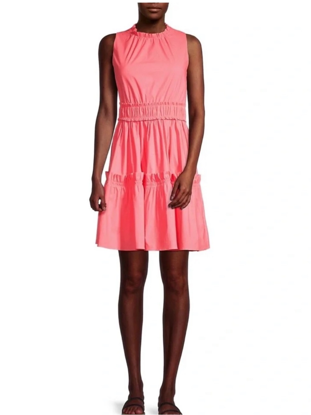 Lilly Pulitzer Elina Coral Spritz Ruffled Tiered Dress